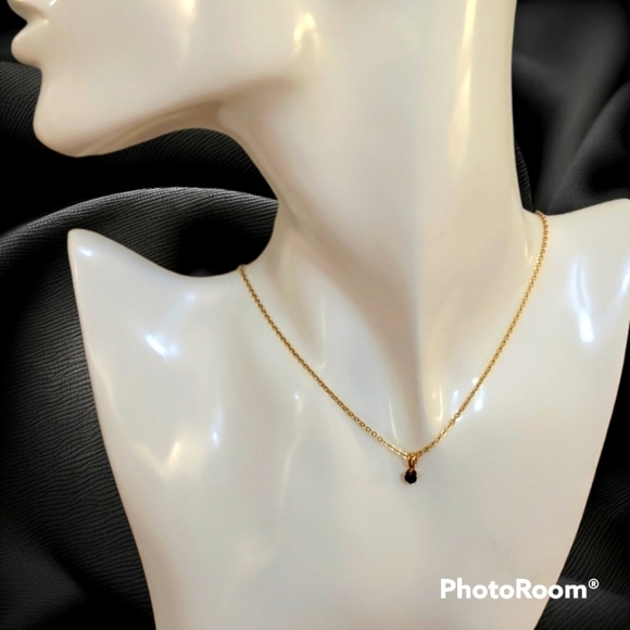 Private Label Jewelry - 3/$30 Dainty Black Pendant Minimalist Chain Necklace